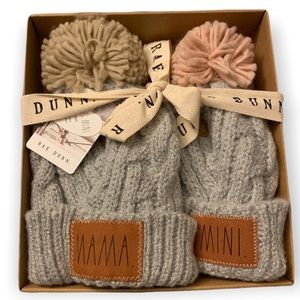 Rae Dunn Mama & Mini Grey Bini Gift Set